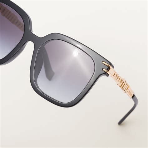 miu miu sunglasses pave cat eye|Gradient Smoky Gray Lenses Miu Glimpse Sunglasses .